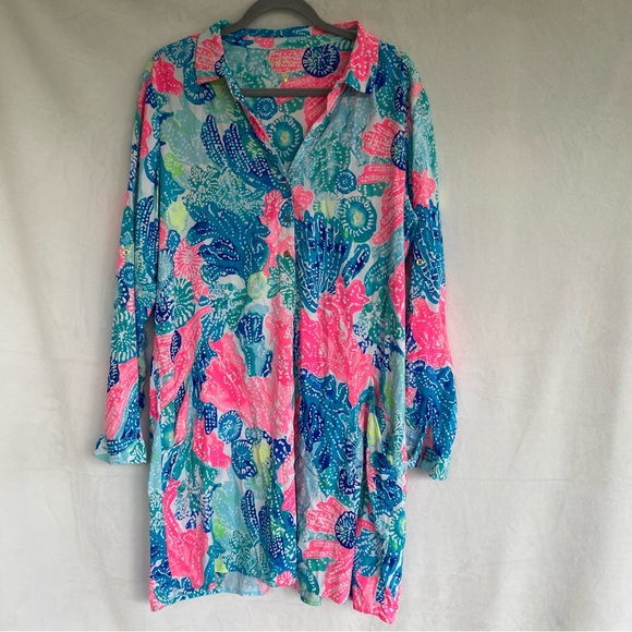 Lily Pulitzer Lillith Tunic Dress In Multi Boho Batik - Picture 4 of 8